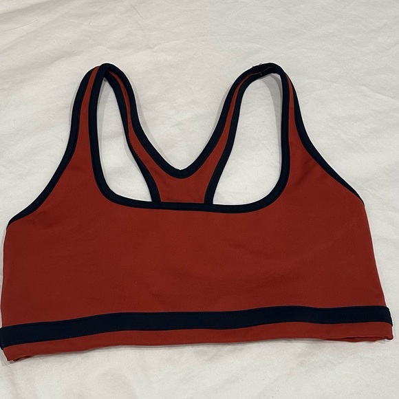 Rust Sports Bra with Black Trim - Picture 1 of 2